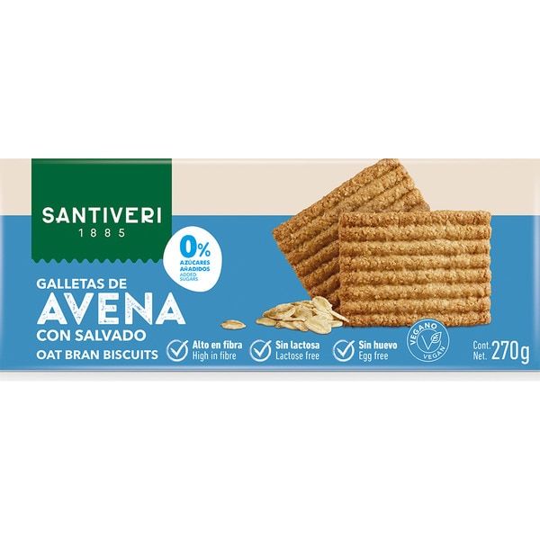Galletas de avena con salvado 270g