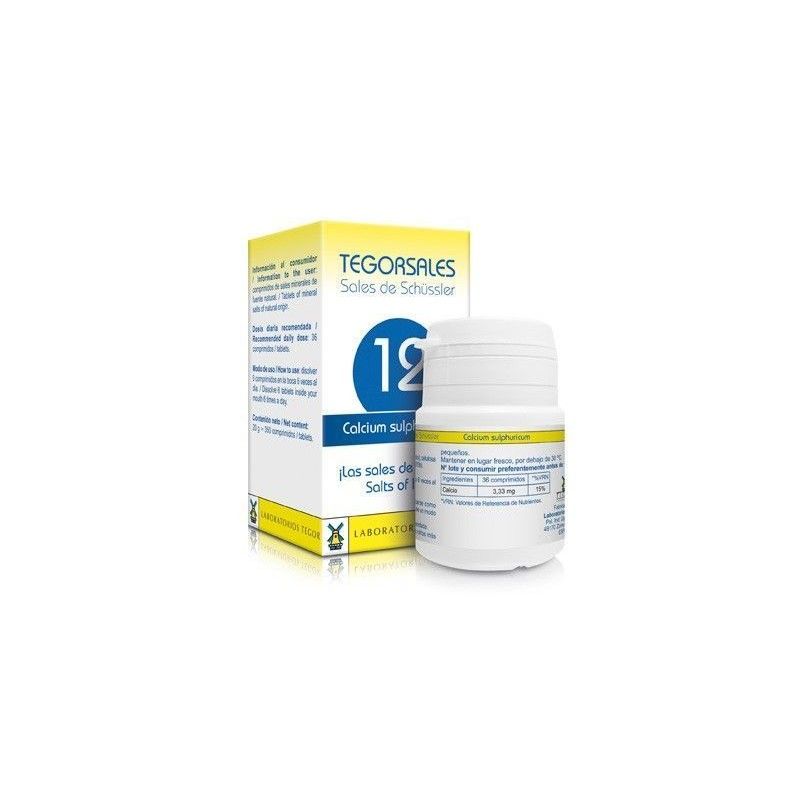 Sal nº 12 Calcium sulphuricum (sulfato de calcio). Tegor