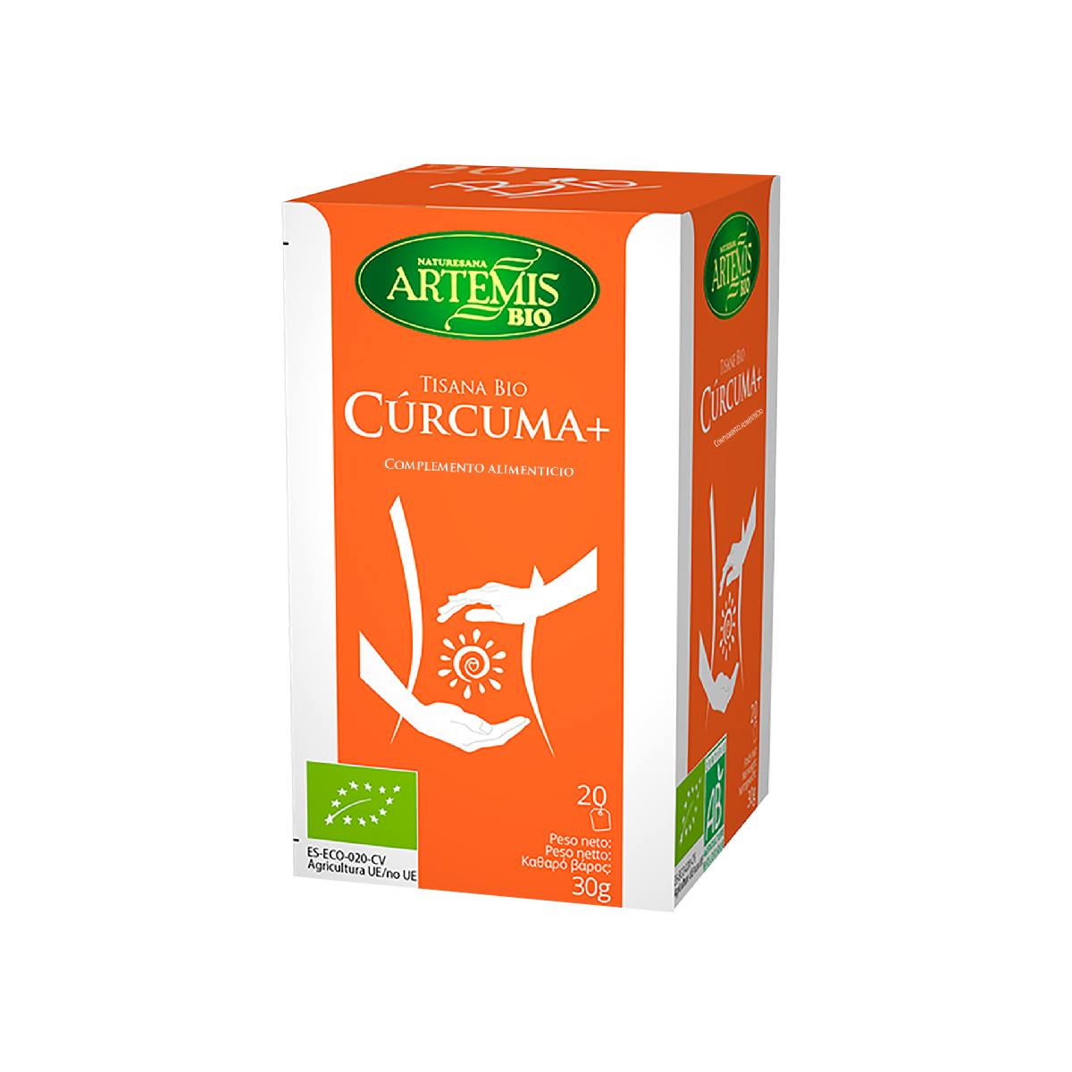 Complemento Alimenticio Tisana Bio Cúrcuma+ -ECO- 30g/Food Supplement Tisane Bio Turmeric+ -ECO- 30g