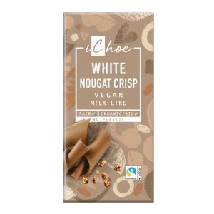 Chocolate vegano White Nougat Crisp 80 g