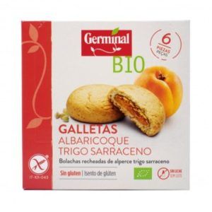GALLETAS SIN GLUTEN DE TRIGO SARRACENO RELLENAS DE CREMA DE ALBARICOQUE