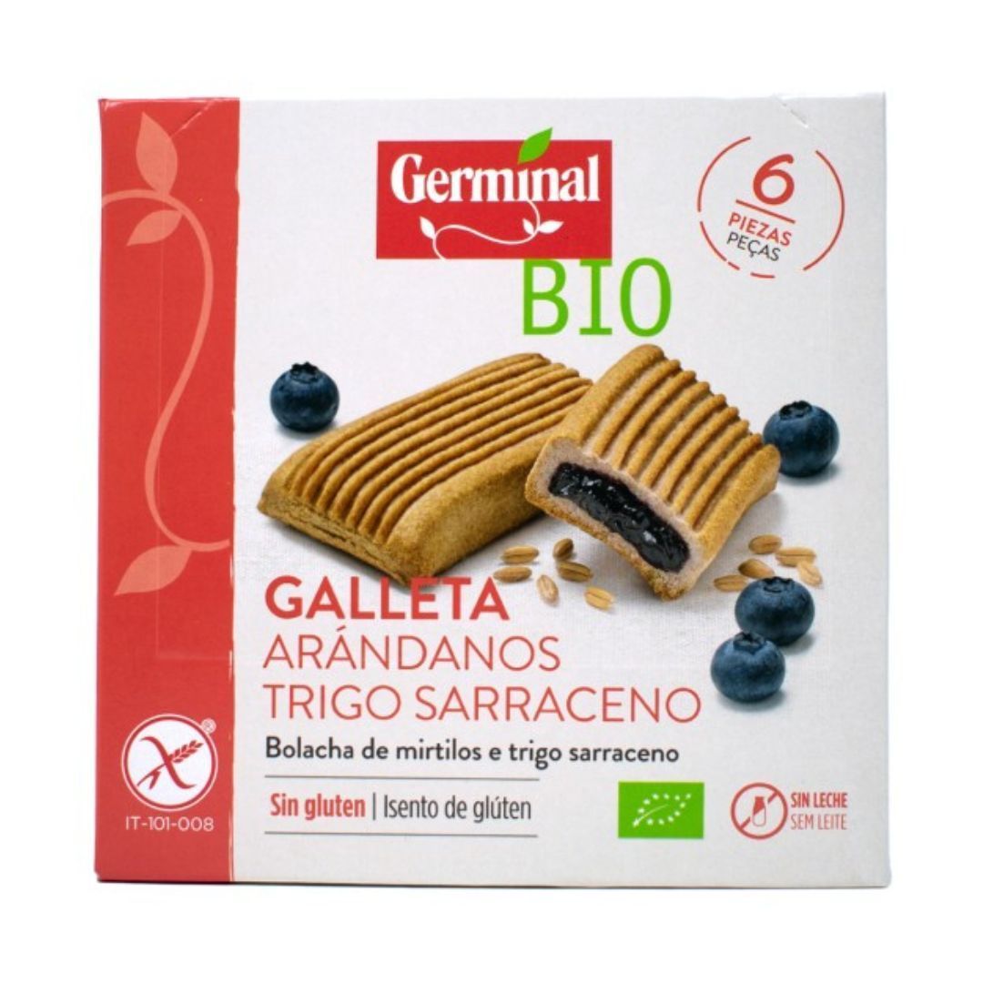 GALLETAS SIN GLUTEN DE TRIGO SARRACENO RELLENAS DE CREMA DE ARÁNDANOS