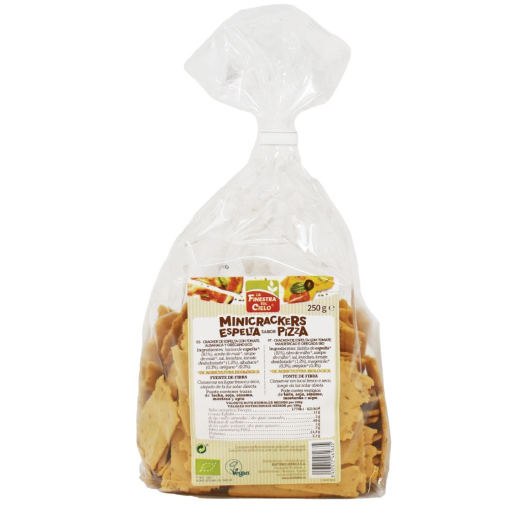 Mini cracker espelta sabor pizza 250 g