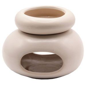 Quemador Zen Cerámica Blanca 12.5X10x10cm