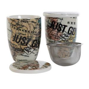 Taza de Té con filtro mapa