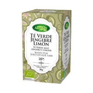 Caja Infusión Té verde Jengibre Limón -ECO- 30g/Ginger Lemon Green -ECO- Tea bags 30g