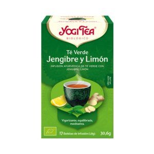 Yogi Tea Té verde, jengibre y limón 17 x 1,8 g