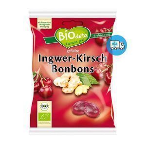 Caramelos rellenos jengibre y cereza Biodeta 75 g