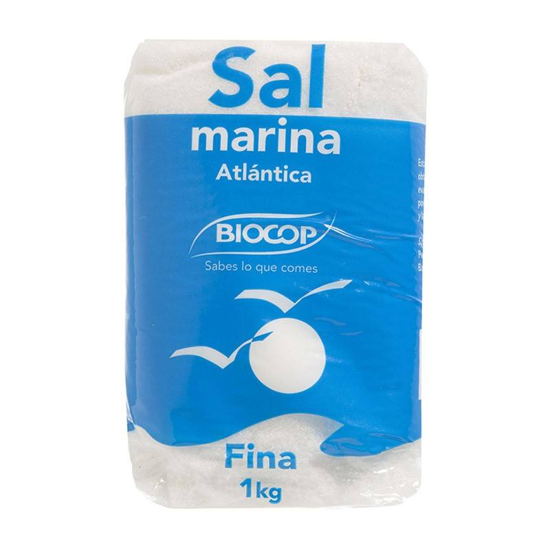Sal marina atlántica fina Biocop 1 kg